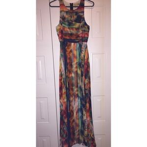colorful floor length dress worn once!