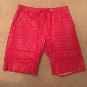 Kite Red leather shorts