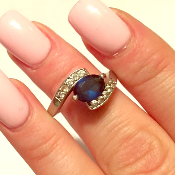 Blue gem ring