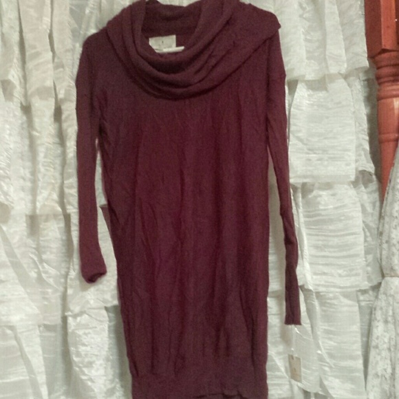 Ruby Moon burgundy sweater dress