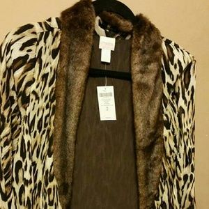 Chico's fur collared jacket