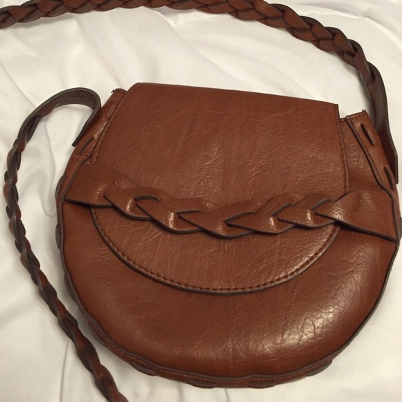 Camel braided AE cross body