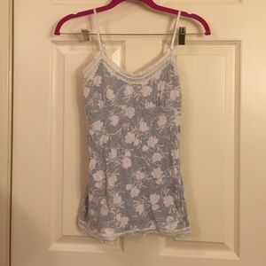 Grey flowered cami