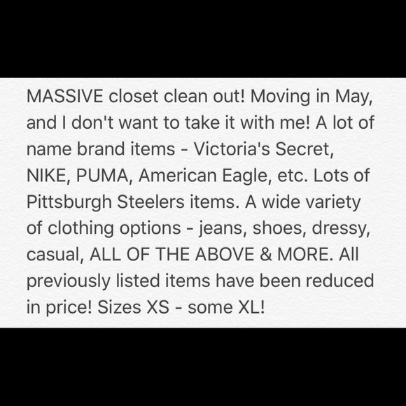 MASSIVE CLOSET CLEAN OUT! - Picture 1 of 1
