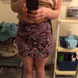 Printed Body-Con Skirt