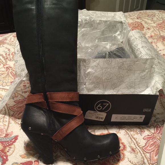 🚫SOLD🚫Brand 67 Leather KneeHigh Boots from Spain - Picture 2 of 4