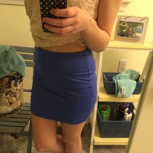 Royal Blue Body-Con Skirt
