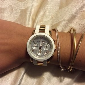 White / Rose Gold Michael Kors Watch