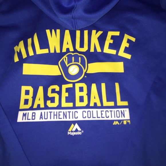 NEW Milwaukee Brewers authentic collection hoodie