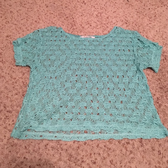Teal F21 Crop Top