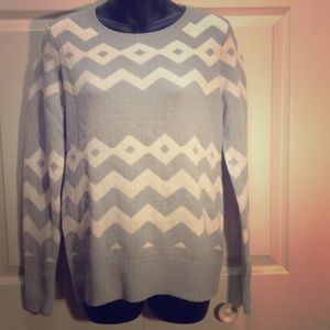 3 for $12 white and gray sweater