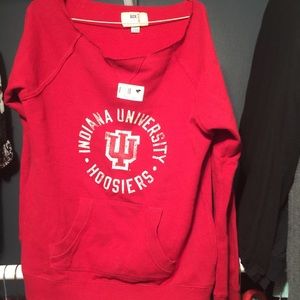 Off the shoulder sweatshirt