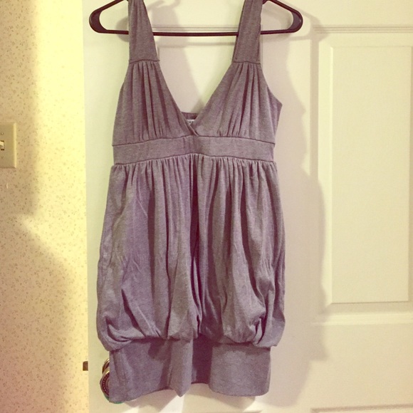 Cute gray V-neck dress