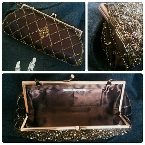 Beaded Clutch and Clip-on Chandelier Earrings - Picture 2 of 4