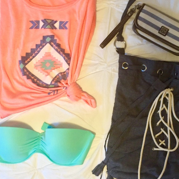 Roxy Navy Corset Bag BUNDLE
