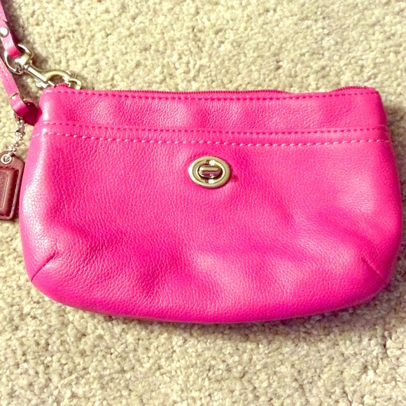 Pink Coach wristlet