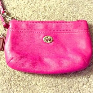 Pink Coach wristlet