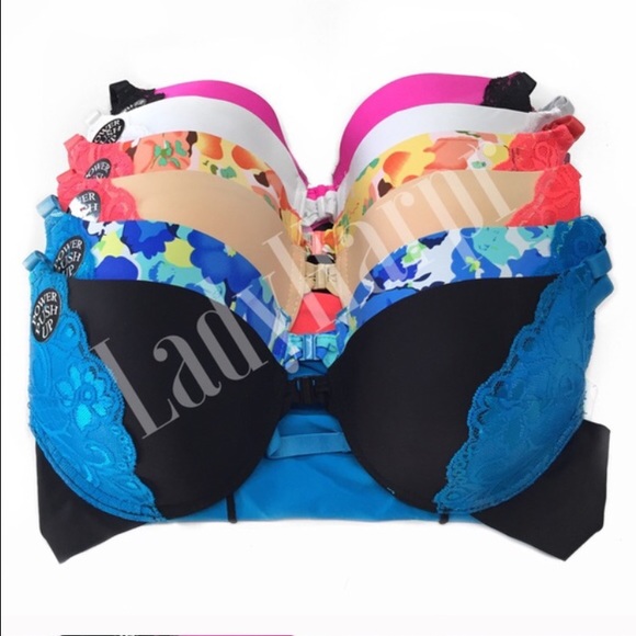 6 Racerback Push-Up Bras