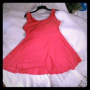 Express coral skater dress