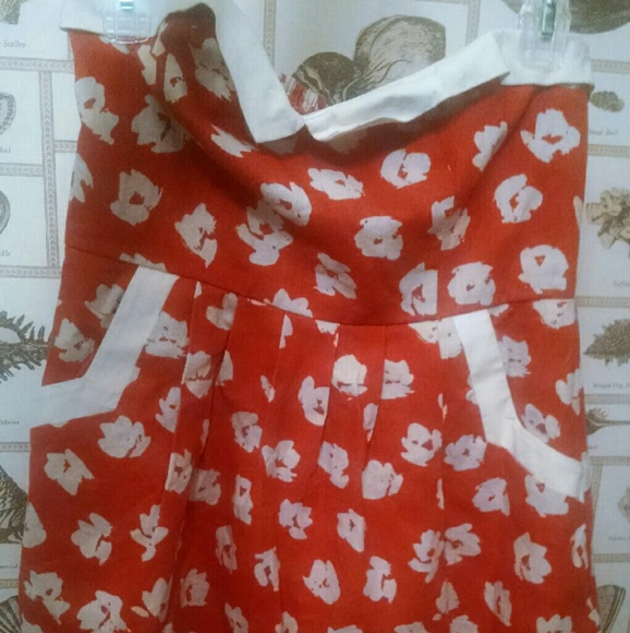 Urban Outfitters Cope red linen dress, size 8
