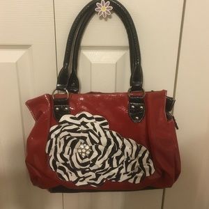 Red fashion purse