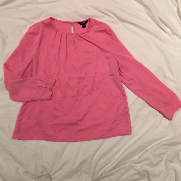J.CREW Pink Long Sleeve Blouse Shirt XL MSRP $65