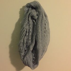 Light Gray Open Knit Scarf