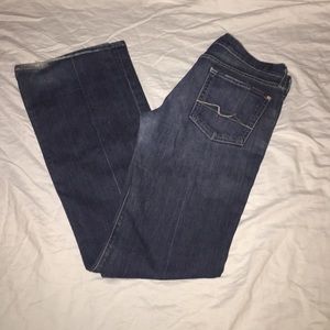 7 for all man kind jeans bootcut and size 29.