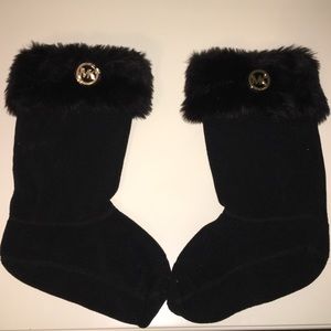 Michael Kors faux fur boot socks