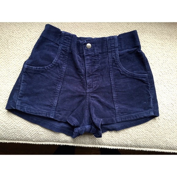 American Apparel Corduroy Navy Shorts