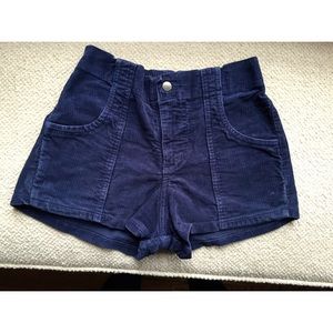 American Apparel Corduroy Navy Shorts