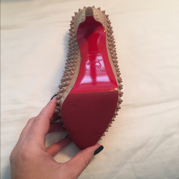 Christian Louboutin Nude Alti Spike 38.5 - Picture 3 of 4