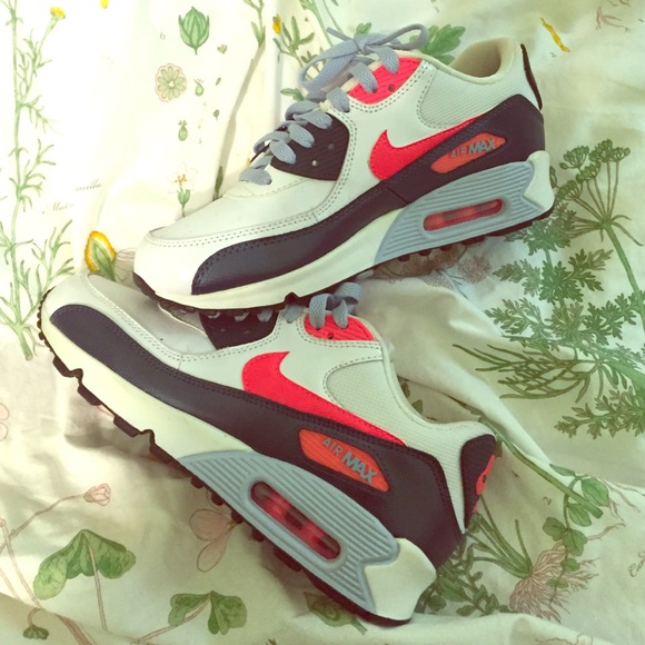 White and coral Nike Air Max