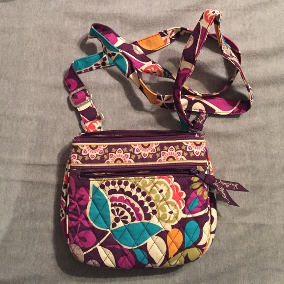 Vera Bradley small cross body in Plum Crazy