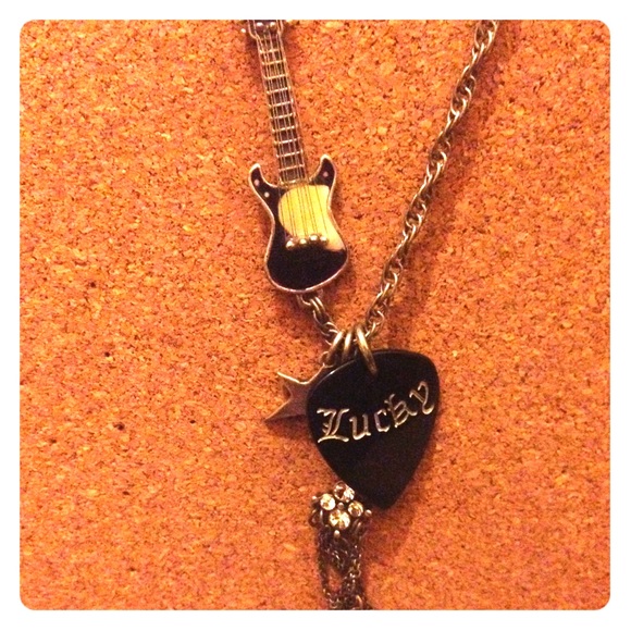 Lucky Brand Guitar Pick Necklace