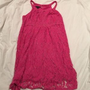 New INC Pink Lace Summer Halter Dress XL NWT