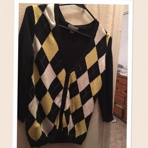 Navy Argyle Cardigan