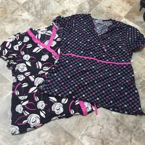 2 Cherokee scrub tops