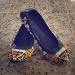 Tory Burch Eddie Beaded flats