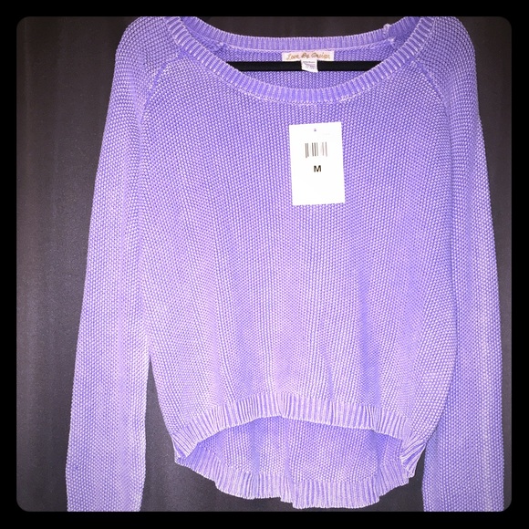 Purple high-low sweater