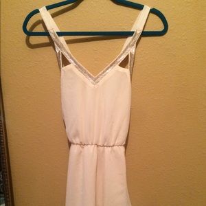 Pale pink high low dress