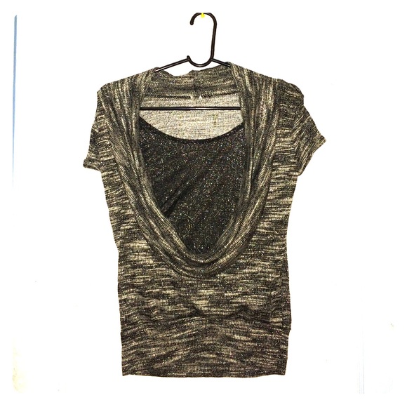 Sparkly Cowell Neck Top