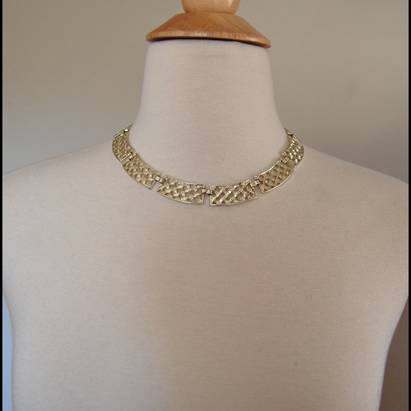Vintage 1960's collar weave style necklace