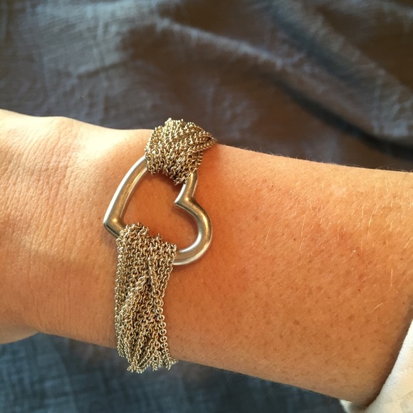 Tiffany & Co Open Heart Mesh Toggle Barcelet - Picture 2 of 4