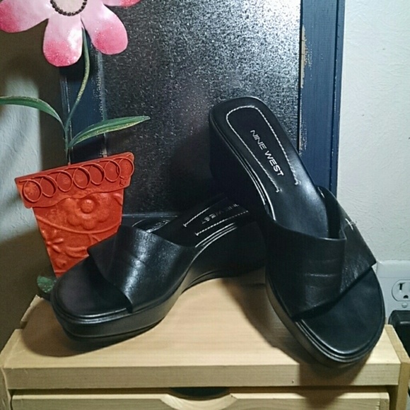 Nine West Clog Style Wedge Sandals