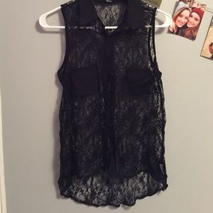 Collared Lace button down forever21