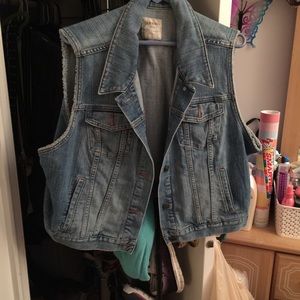 Cute jean jacket vest