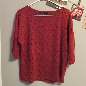 Eyelet forever21 blouse