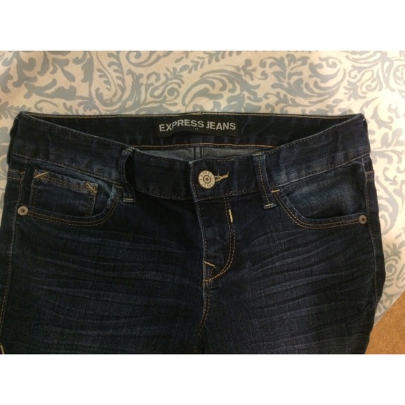 Express Cropped Skinny Stella Low Rise Jeans