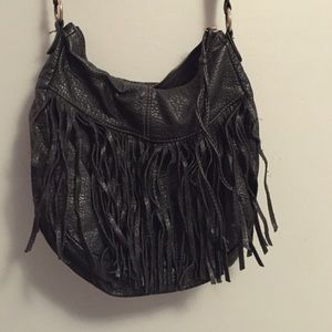 Fringe leather bag